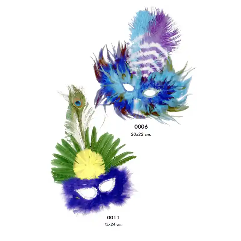 Exclusivo Máscara veneciana plumas - 0011