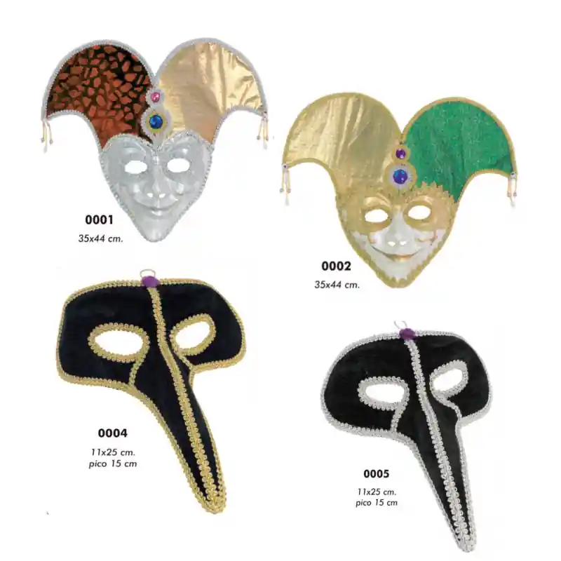 Auténtico Máscara carnaval plumas - 0004