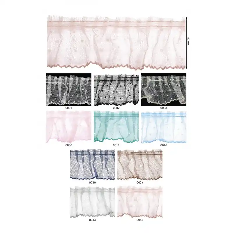 No Te Lo Pierdas Tul fruncido de topos - 0001 Blanco