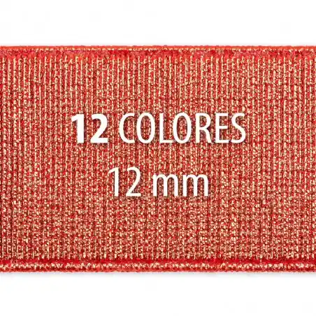 Compra Hoy Elástico metalizado 12mm - Rollo 100 metros