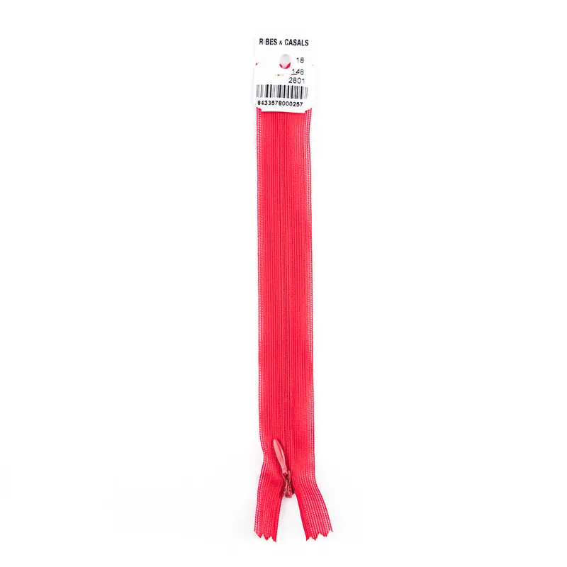 Cremallera Invisible 2801 Rojo Premium