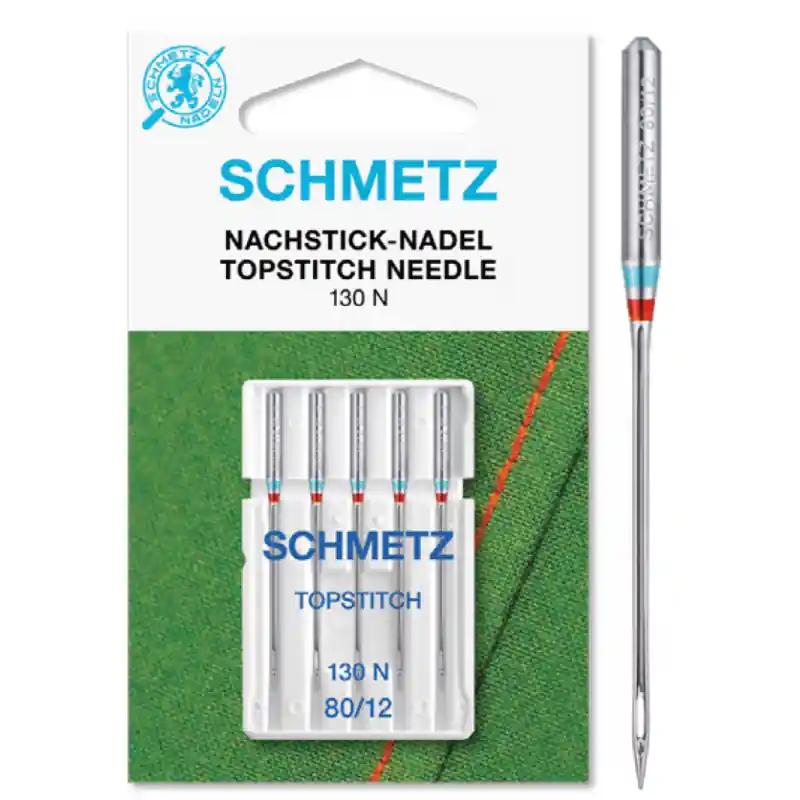 Agujas para Máquina de Coser T.P. Schmetz Topstitch 130 N - 80 A Buen Precio