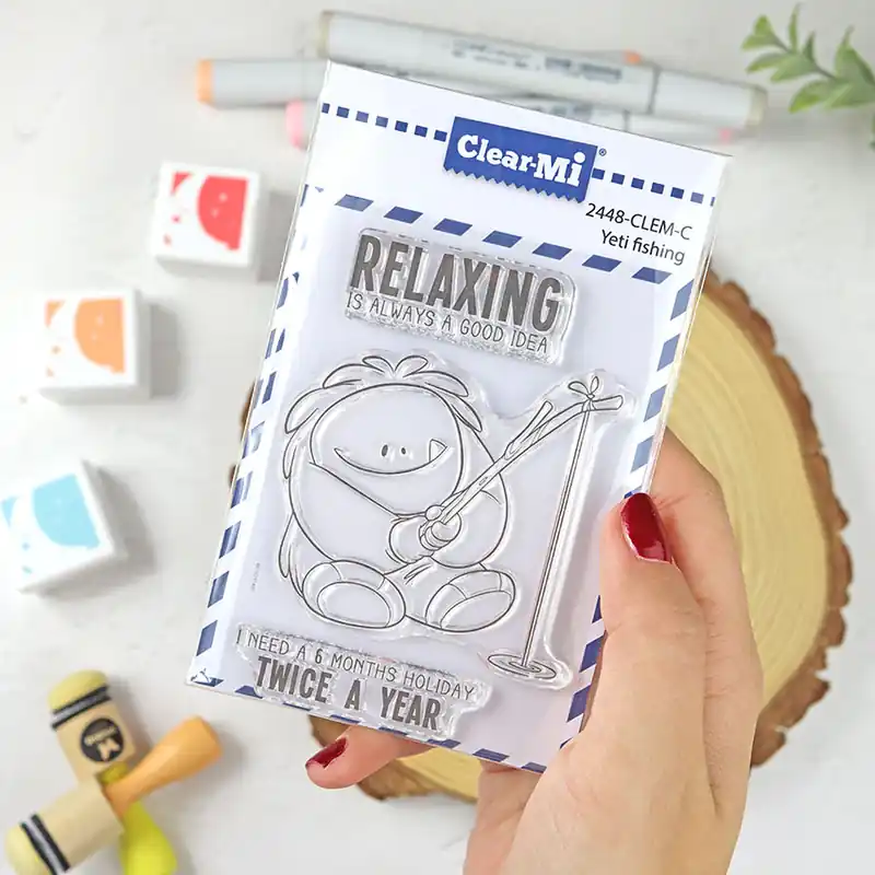 Set de sellos Yeti pescando de ClearMi Comprar En Línea