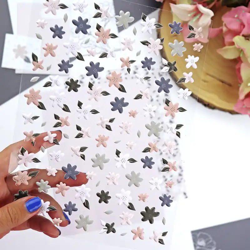 Pegatinas puffy Floral Liquidación