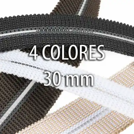 Elástico hebilla HT hilo transparente 30 mm - Rollo 50 mts Devolución Gratuita