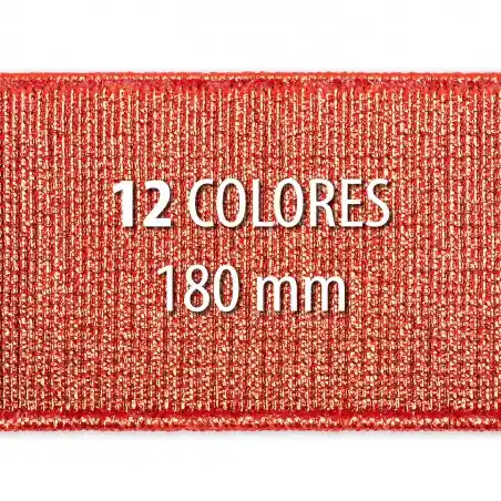 Elástico metalizado 180mm - Rollo 25 metros Última Oportunidad