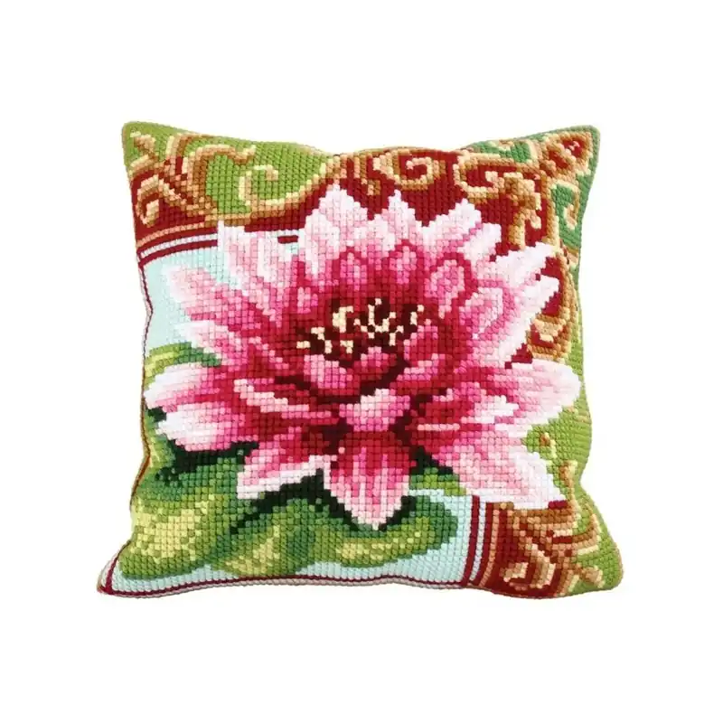 Precio De Oferta Kit cojín punto de cruz lirio