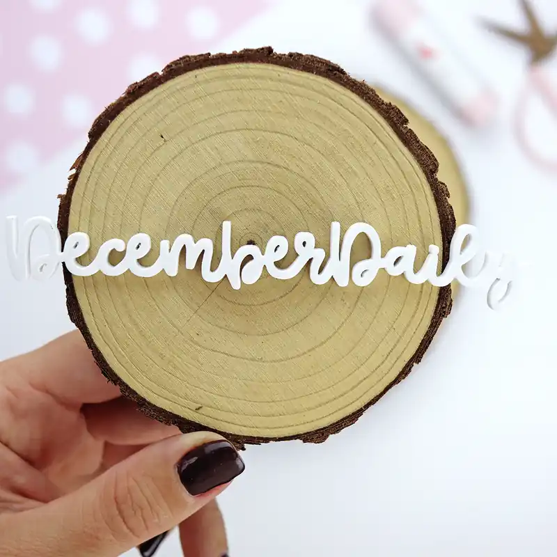 Adorno palabra December Daily metacrilato Exclusivo