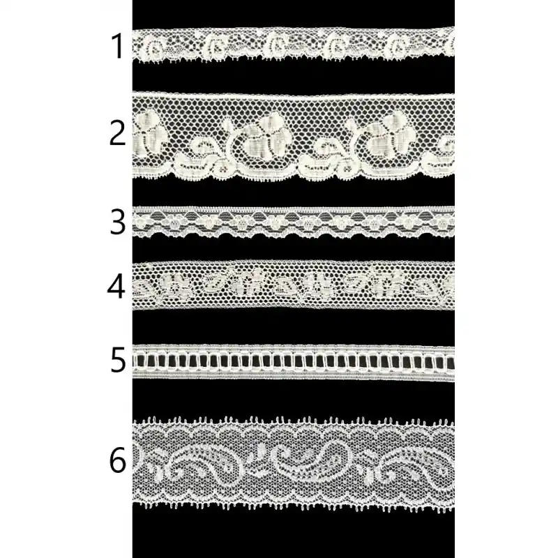 Encaje nylon blanco PC91-9 - 3 A Buen Precio