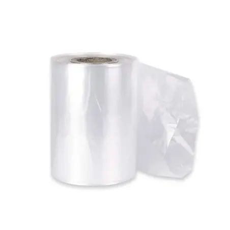 Alta Calidad Bolsa plástico continuo tubo transparente 20 cm, G180 - Rollo 300m / 5 kg