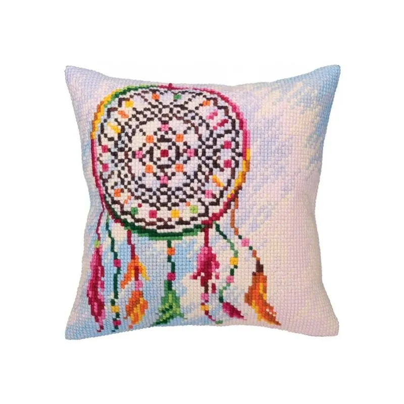 Envío Inmediato Kit cojín punto de cruz atrapasueños