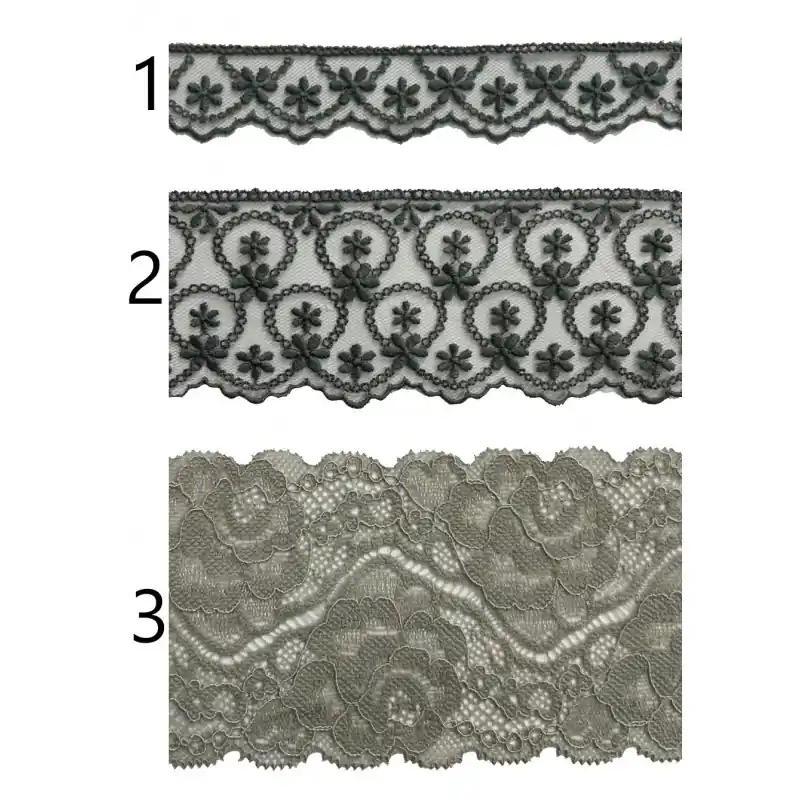 Tul bordado y nylon gris PC57-6 - 1 Devolución Gratuita