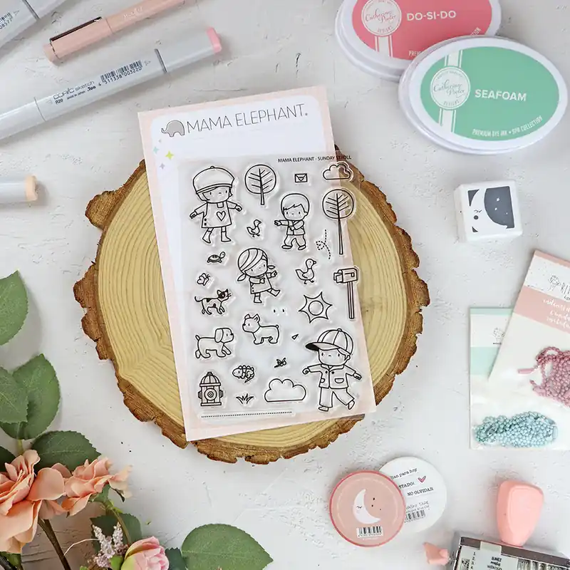 Envío Gratis Set de sellos Sunday Stroll de Mama Elephant