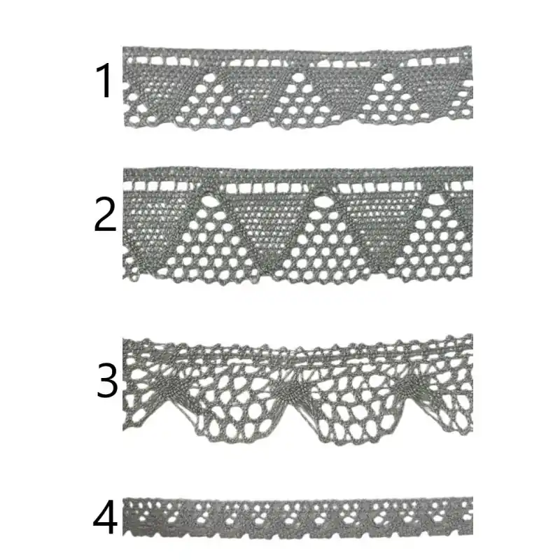 Encaje de hilo gris PC37-7 - 4 Oferta Especial