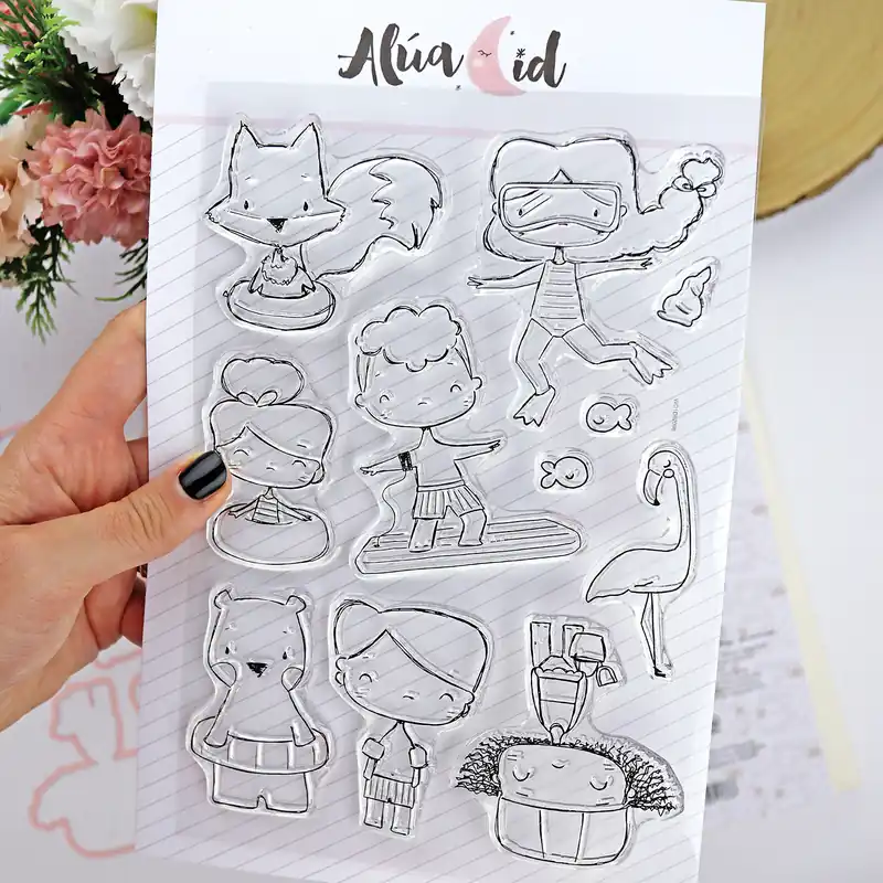 Venta Final Set de sellos En Verano de Alúa Cid | Ohana en la playa