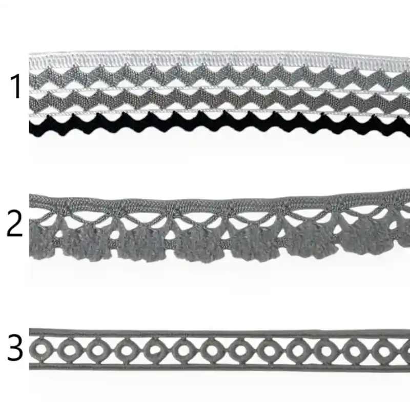 Lujoso Guipur gris PC37-4 - 3