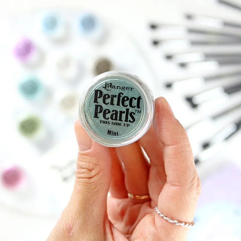 Pigmento Perfect Pearls Mint de Ranger Ordena Ya