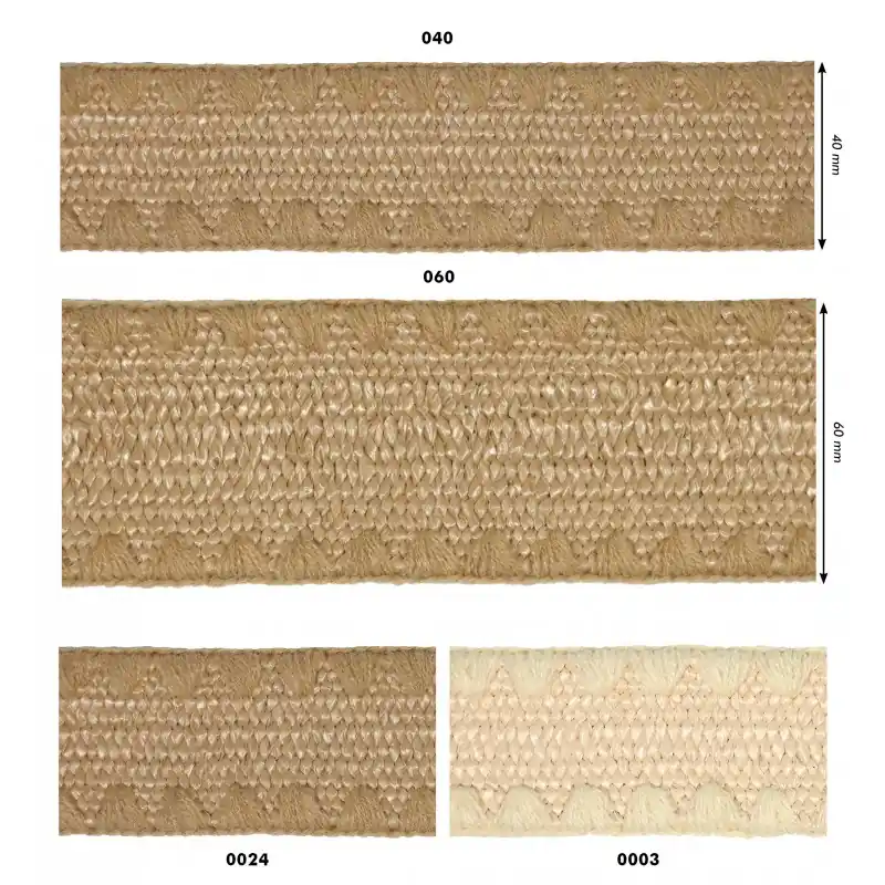 Precio Rebajado Trenza elástica rafia - 40 mm - 0024 Tostado