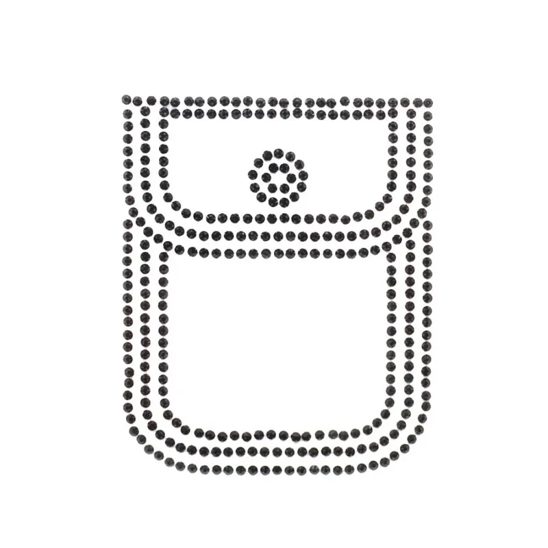 Aplicación bolsillo strass - Negro Compra Ahora