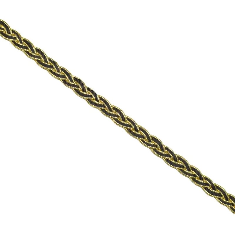 Galón metalizado de trenza - Negro Rebajas