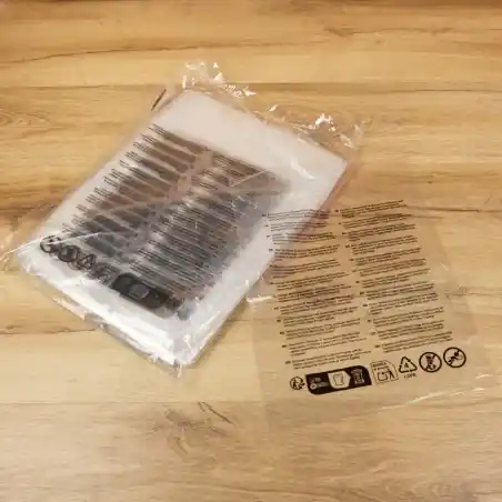 Oferta Bolsa transparente texto seguridad normativa europea perforada 30x40 cm - Pack 250 uds