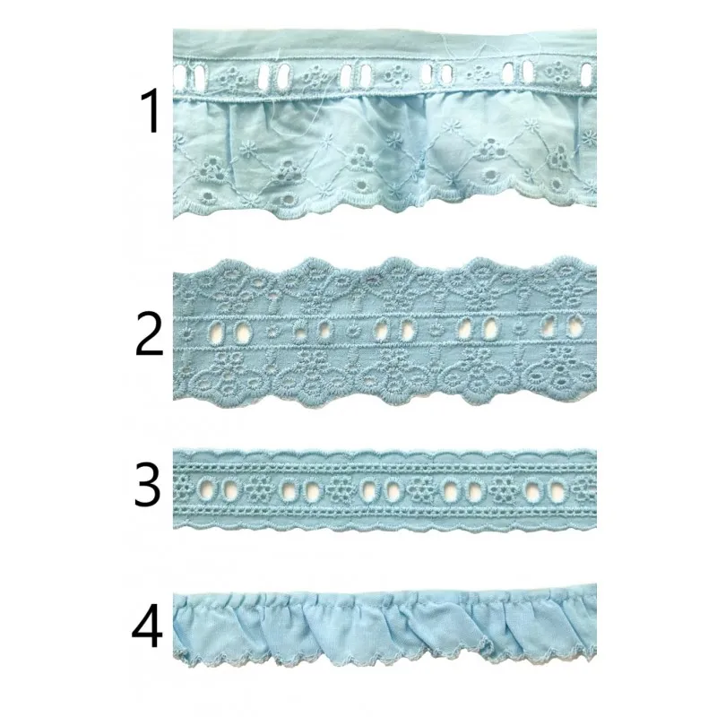 Pago Seguro Encaje de batista azul claro PC52-2 - 1