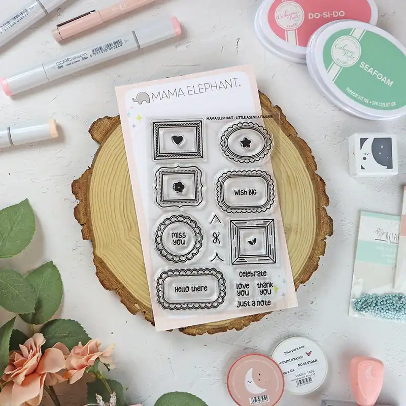 Set de sellos Little Agenda Frames de Mama Elephant Oferta