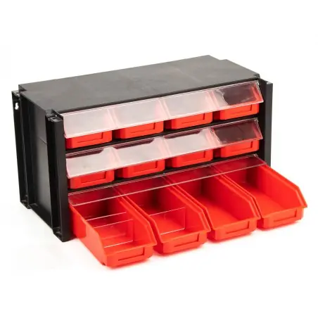 Envío Internacional Estante cajonera plástico 12 cajones apilable Tayg 312007