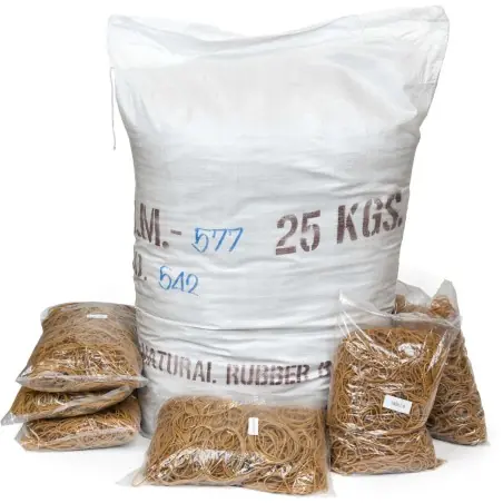 Saco 25 kg Goma elástica banda caucho natural 80x2mm Solo Hoy