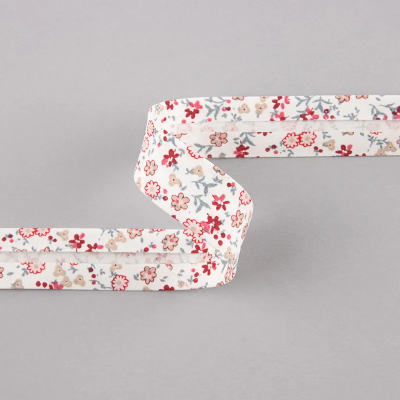 Cinta Bies Flor Rosa 18 mm Precio Reducido