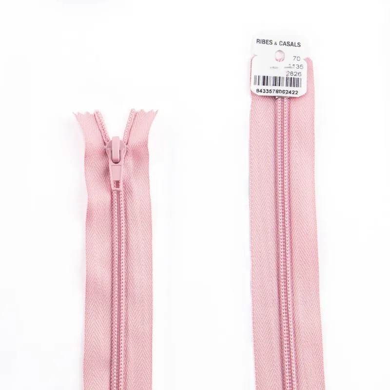 Stock Limitado Cremallera cerrada de nylon Rosa Palo Malla 5