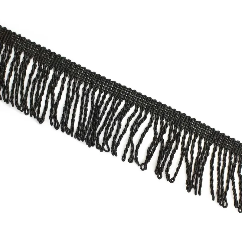 Barato Fleco rapacejo de rayón 5cm - Negro