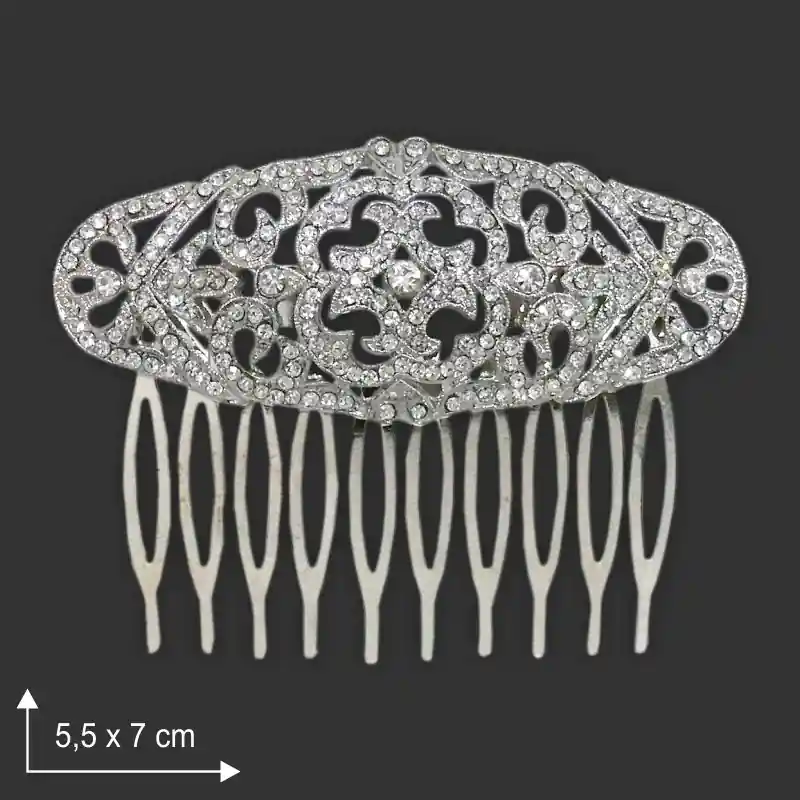 Tendencia Peineta Gala Plateada