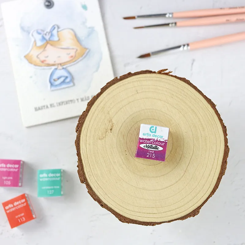 1/2 godet acuarela Metallic Red Artis Decor Garantía De Devolución De Dinero