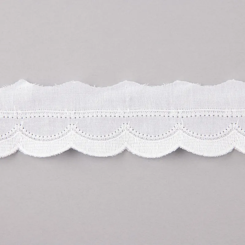 Solo Hoy Tira Bordada Algodón 3,5 cm