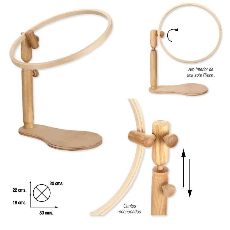 Bastidor Regulable de Mesa - Madera Artesanal