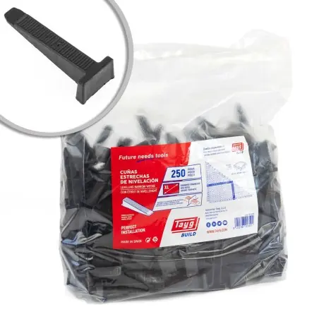 Pedido Al Por Mayor 250 Cuñas de nivelación suelos, baldosas, azulejos compatible con grandes formatos Tayg 913402