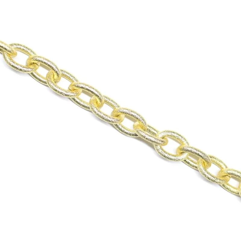 Exclusivo Cadena aluminio labrada eslabón 2cm - Oro