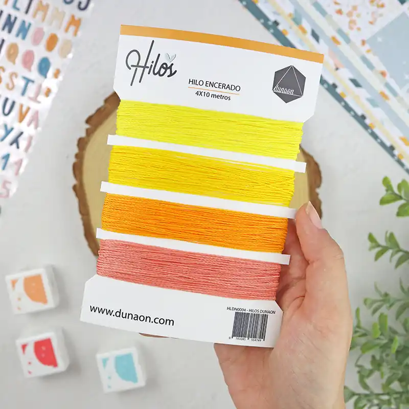 Set de hilos Amarillo para encuadernación de Dunaon Nuevo Modelo