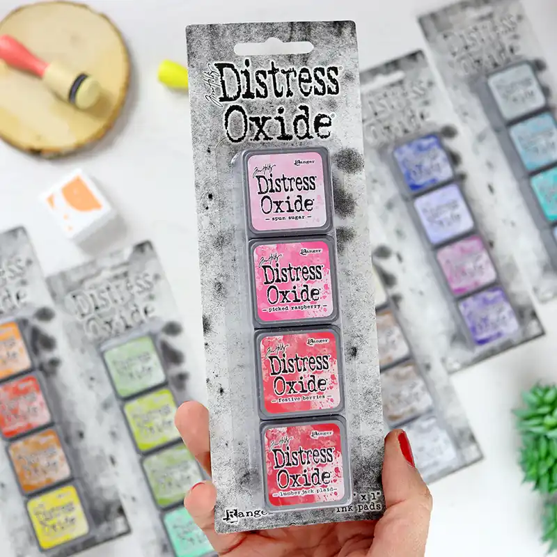 Kit mini tintas Rosas Distress Oxide de Ranger Imprescindible (Must-Have)