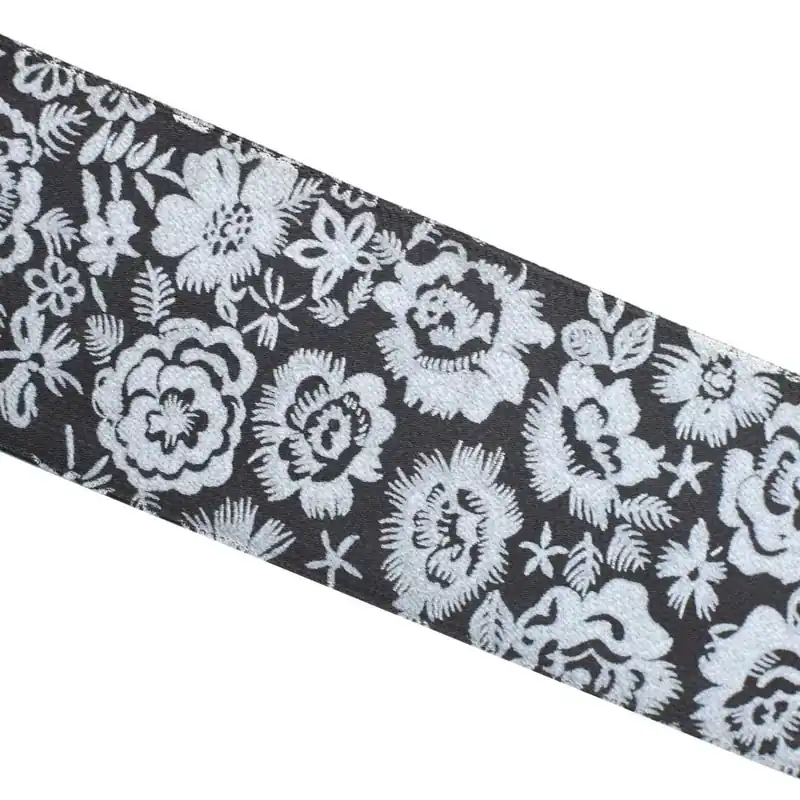 Barato Goma flores blanco-negro 55mm