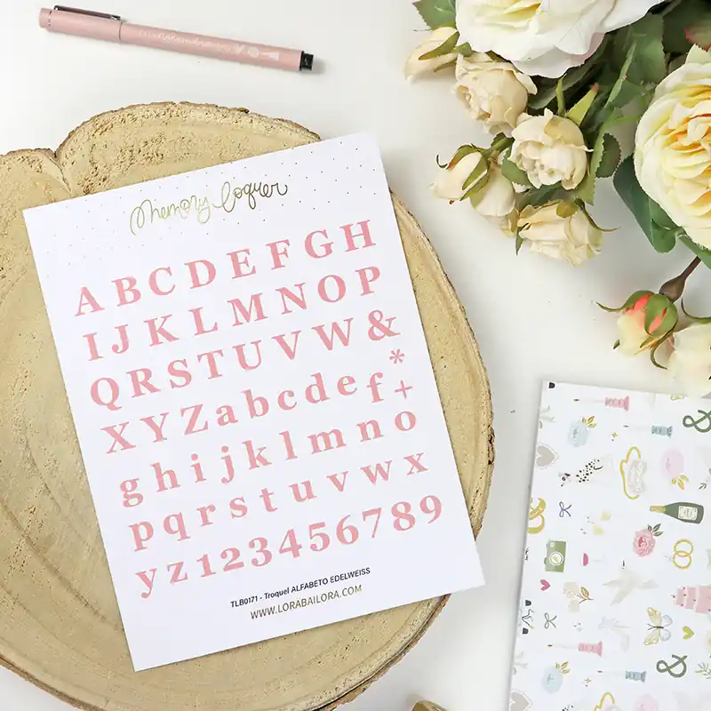 Set de troqueles alfabeto Edelweiss de Lora Bailora Envío Inmediato
