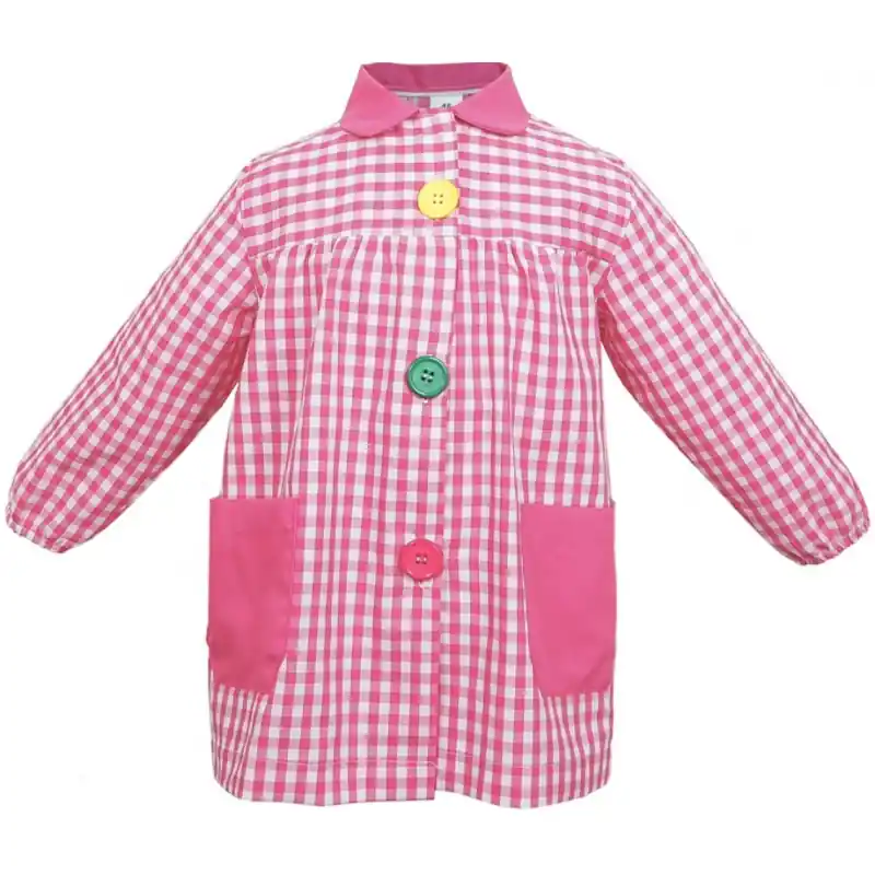 Compra Hoy Mandilón Cuadros Rosa Botón Grande - 40