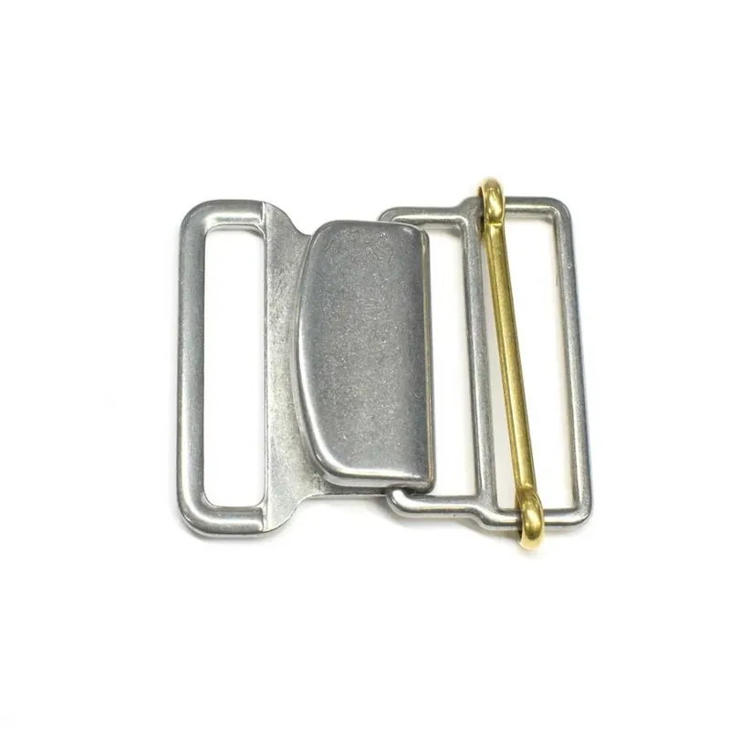 Hebilla metálica con regulador - Plata vieja Barato