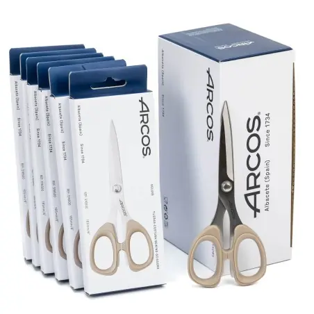 Envío Gratis Caja x6 Tijeras costura y cuero 165 mm ergonómicas mango plástico ABS Arcos