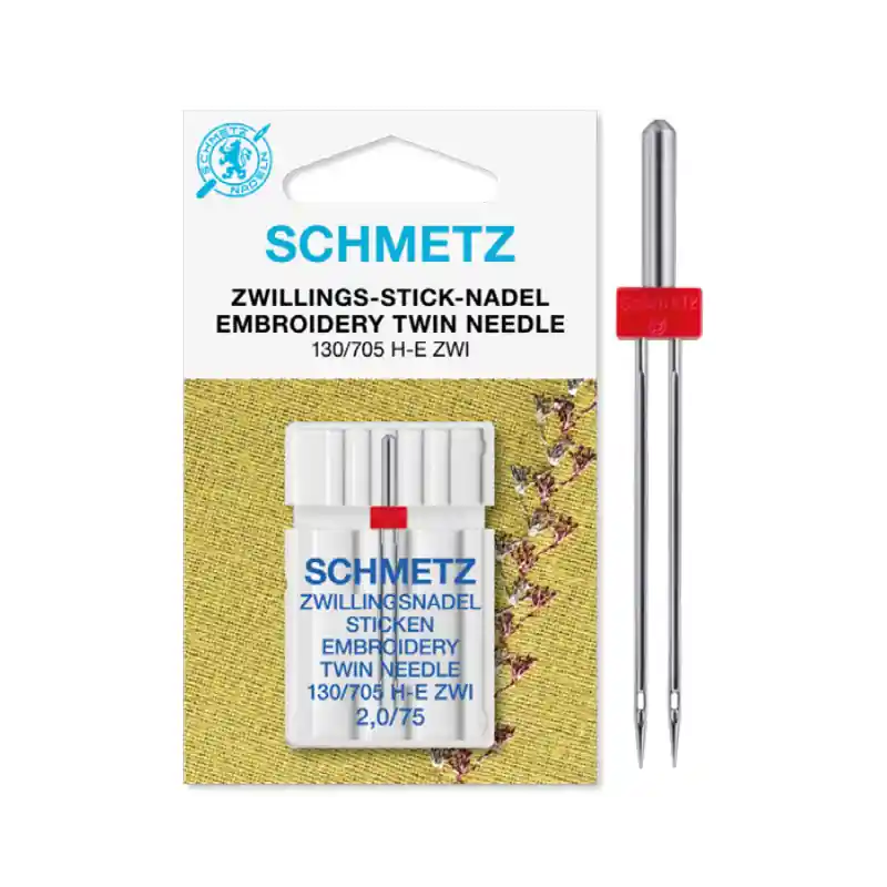 Aguja Schmetz Doble Bordado - 2 mm Stock Limitado