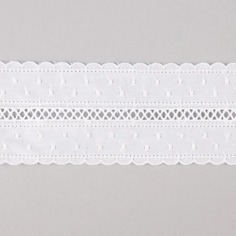 Última Versión Tira Bordada Algodón 5,5 cm