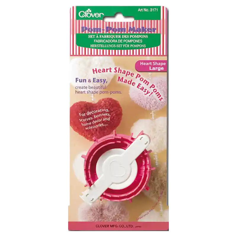 Nueva Colección Fabricador de Pompones en Forma de Corazón Clover - Pequeña (S)