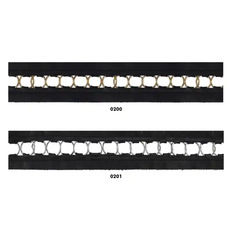 Tira antelina polipiel con adornos - 0200 Dorado Rebajas