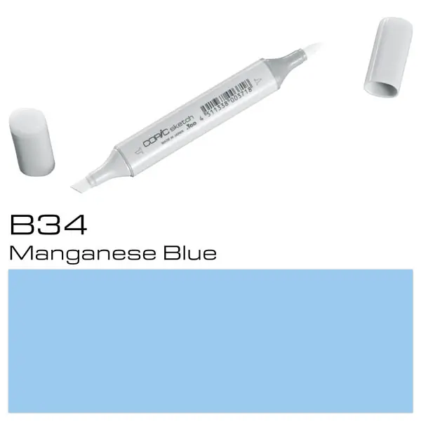 Hecho A Mano Copic Sketch B34 Manganese Blue